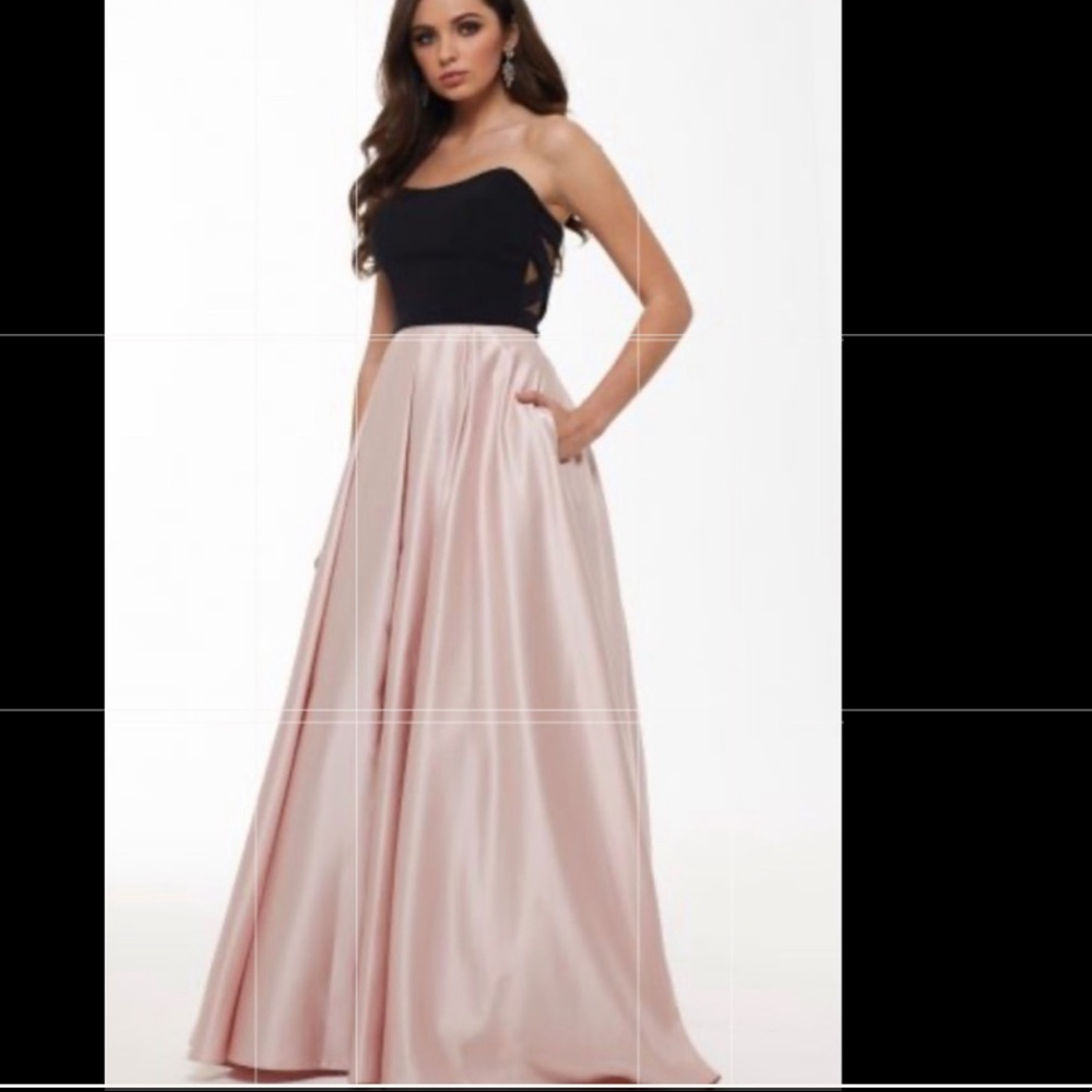Blonde Nites Dress, Blush Pink & Black, size 13